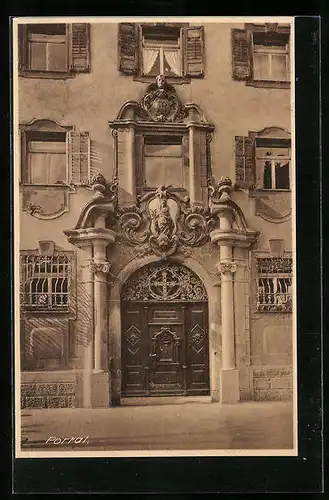 AK Villingen, Lehr- u. Erziehungs-Institut St. Ursula, Portal