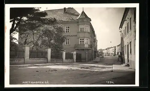 AK Mattighofen, Strassenpartie an der Sparkasse
