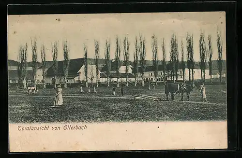 AK Otterbach, Teilansicht vom Feld aus