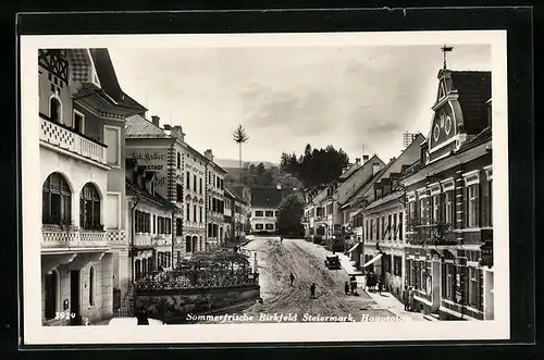 AK Birkfeld, Hauptplatz mit Gasthaus Kutter