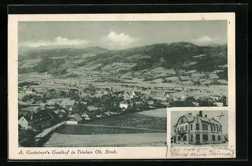 AK Trieben, Gesamtansicht mit Gasthaus Gasteiner