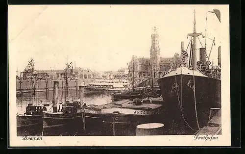 AK Bremen, Schiffe im Freihafen