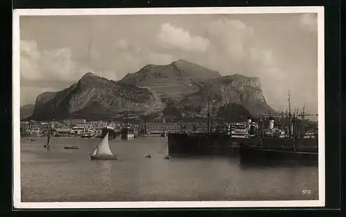AK Palermo, Hafen und Monte Pellegrino