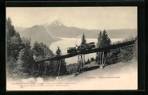 AK Rigibahn auf der Schnurtobelbrücke