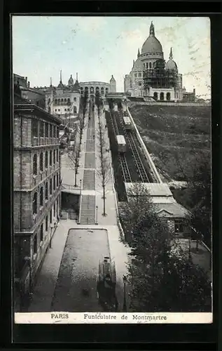 AK Paris, Funiculaire de Montmartre