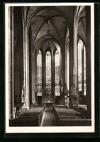 Foto-AK Deutscher Kunstverlag, Nr. 29: Soest, Evangelische Kirche S. Maria zur Wiese, Mittelschiff und Chor
