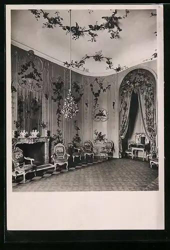 Foto-AK Deutscher Kunstverlag, Nr. 19: Potsdam, Schloss Sanssouci, Voltairezimmer