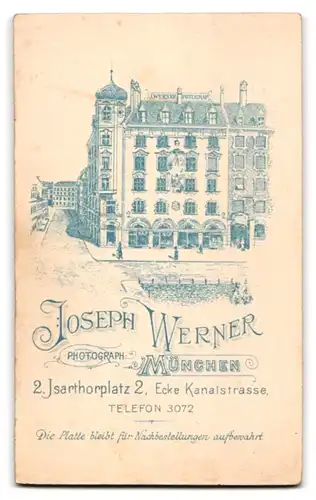 Fotografie Joseph Werner, München, Isarthorplatz, Mädel im weissen Kommunionskleid mit Bibel