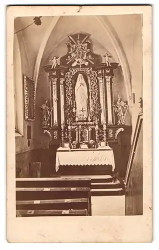 Fotografie unbekannter Fotograf, Ansicht Gmunden, Blick auf den Marien-Altar der Pfarrkirche