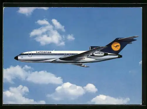 AK Flugzeug der Lufthansa Boeing 727 Europa Jet in der Luft