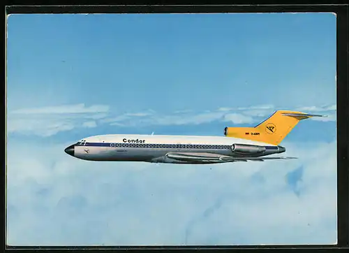 AK Flugzeug der Condor Europa-Jet Boeing 727-30 in der Luft