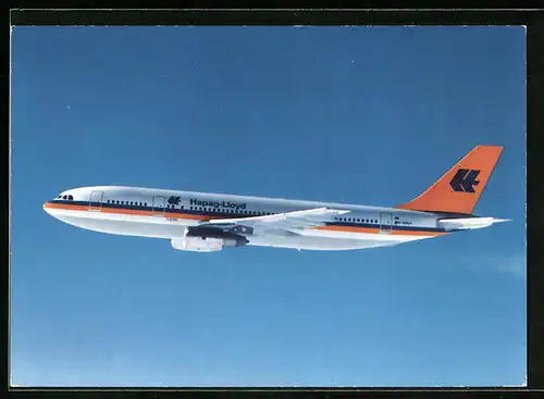 AK Flugzeug der Hapag-Lloyd Airbus A-300 B4 in der Luft