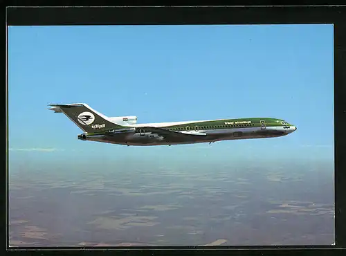 AK Flugzeug der Iraqui airways Boeing 727 in der Luft