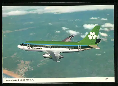 AK Flugzeug der Aer Lingus Boeing 737-248C in der Luft
