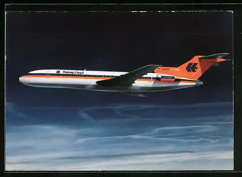 AK Flugzeug der Hapag-Lloyd Boeing-Jet 727-200 in der Luft