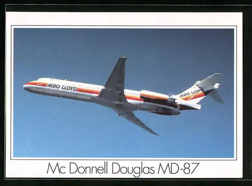 AK Flugzeug Aero Lloyd Mc Donnell Douglas MD-87 in der Luft