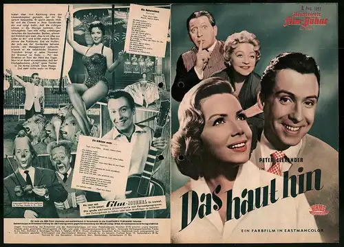 Filmprogramm IFB Nr. 3785, Das haut hin, Peter Alexander, Grethe Weiser, Regie: Geza von Cziffra