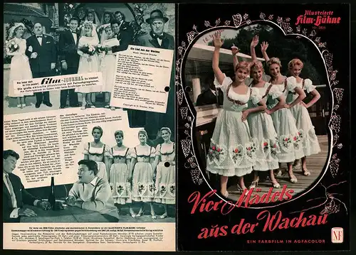 Filmprogramm IFB Nr. 3826, Vier Mädels aus der Wachau, Isa u. Jutta Günther, Alice u. Ellen Kessler, Regie: Franz Antel