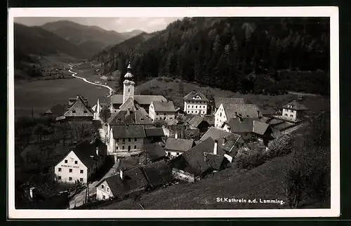 AK St. Kathrein /Lamming, Blick auf die Ortschaft mit Kirche