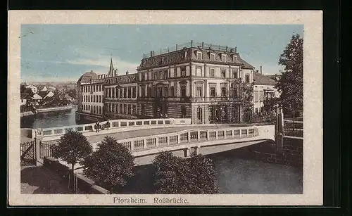 AK Pforzheim, Rossbrücke von der Seite