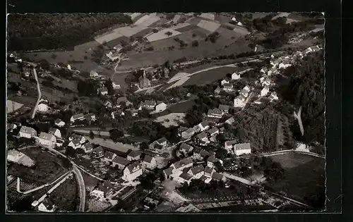 AK Wilhelmsfeld bei Heidelberg, Luftkurort aus der Vogelschau