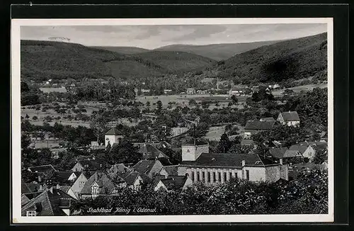 AK König i. Odenw., Ortsansicht aus der Vogelschau