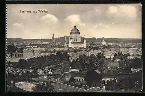 AK Potsdam, Panorama mit Dom