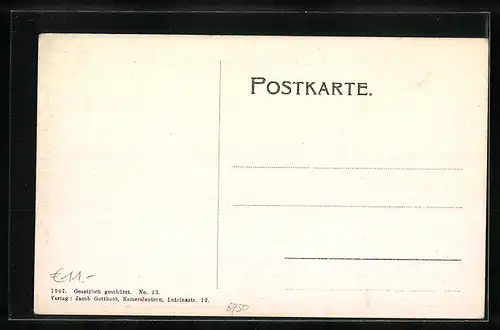 AK Eselsfürth, Ortspartie mit Waldlandschaft