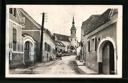 AK Kaindorf, Strassenpartie mit Einkehr-Gasthof