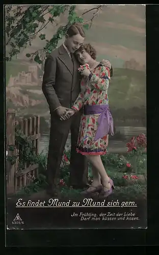 Foto-AK Photochemie Berlin Nr. 6305 /6: Mann und Frau in inniger Umarmung