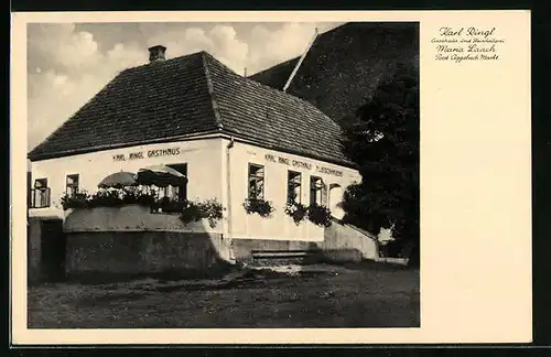 AK Maria Laach, Gasthaus und Fleischerei Karl Ringl