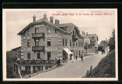 AK St. Corona am Wechsel, Werners Hotel Wien