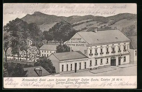 AK Kritzendorf, Hotel zum braunen Hirschen