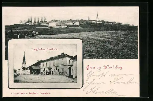 AK Ulrichsberg, Langthalers Gasthaus, Teilansicht