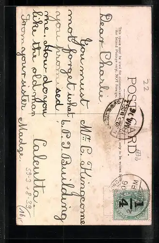 AK An Astrologer, Indischer Astrologe beim Zeichnen