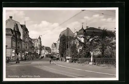 AK Gevelsberg, Strasse mit Geschäften