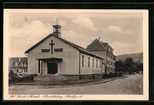 AK Stuttgart, Hl. Geist-Kirche Raitelsberg