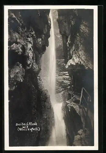 AK Breitachklamm mit Wasserfall