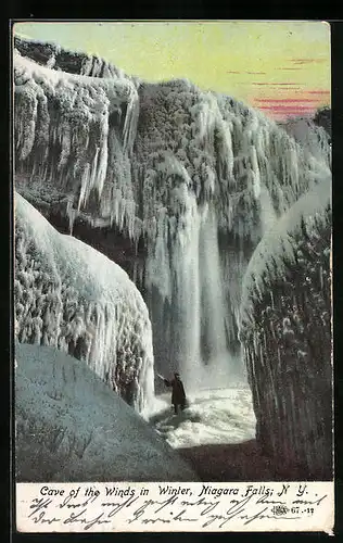 AK Niagara Falls, Cave of the Winds in Winter