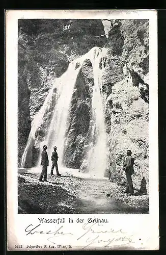 AK Wasserfall in der Grünau