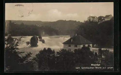 AK Neuhausen, Rheinfall vom Schlösschen Wörth aus gesehen