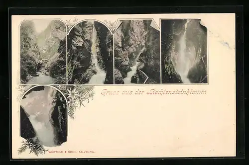 AK Motive aus der Liechtensteinklamm, Wasserfall
