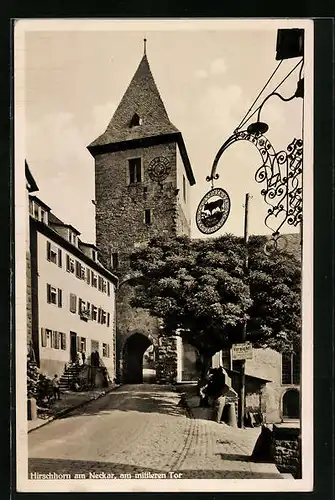 AK Hirschhorn /Neckar, am mittleren Tor