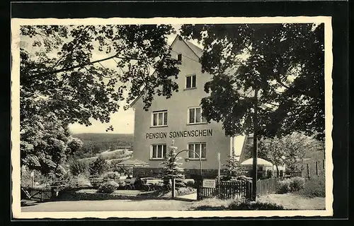 AK Bad Orb, Blick auf Pension Sonnenschein in der Lindenallee