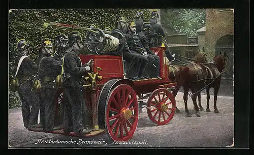 AK Amsterdam, Amsterdamsche Brandweer, Koolzuurspuit, Feuerwehrwagen