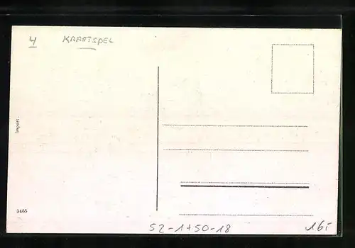 Präge-AK Schweine beim Kartenspiel, vermenschlichte Tiere