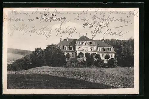 AK Bad Orb, Sanatorium Kippelsmühle