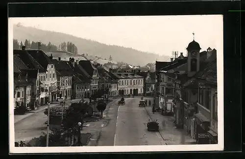 AK Kindberg, Strassenpartie am Hauptplatz