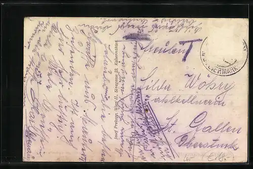 AK Mautern, Ortsansicht aus der Vogelschau