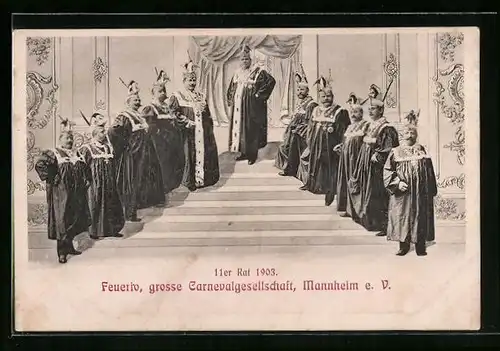 AK Mannheim, Grosse Carnevalsgesellschaft Feurio, 11er Rat 1903